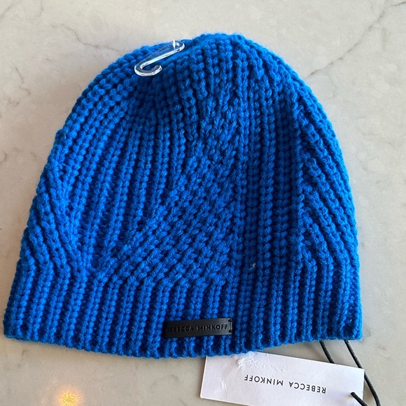 Rebecca Minkoff Cobalt Blue Beanie Hat- NWT - Picture 1 of 3